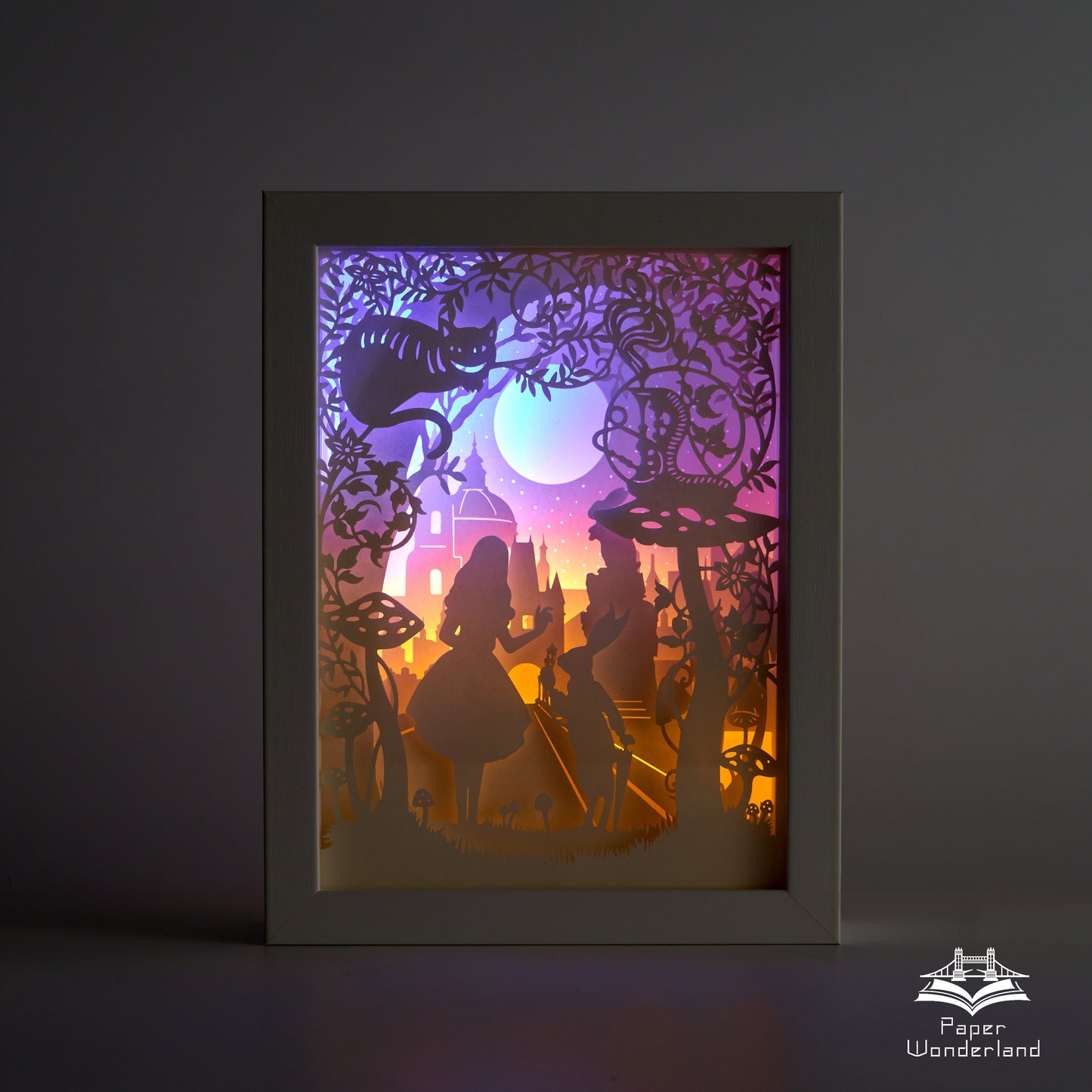 Paper Cut Light Box Paper Carving Light Box -Alice
