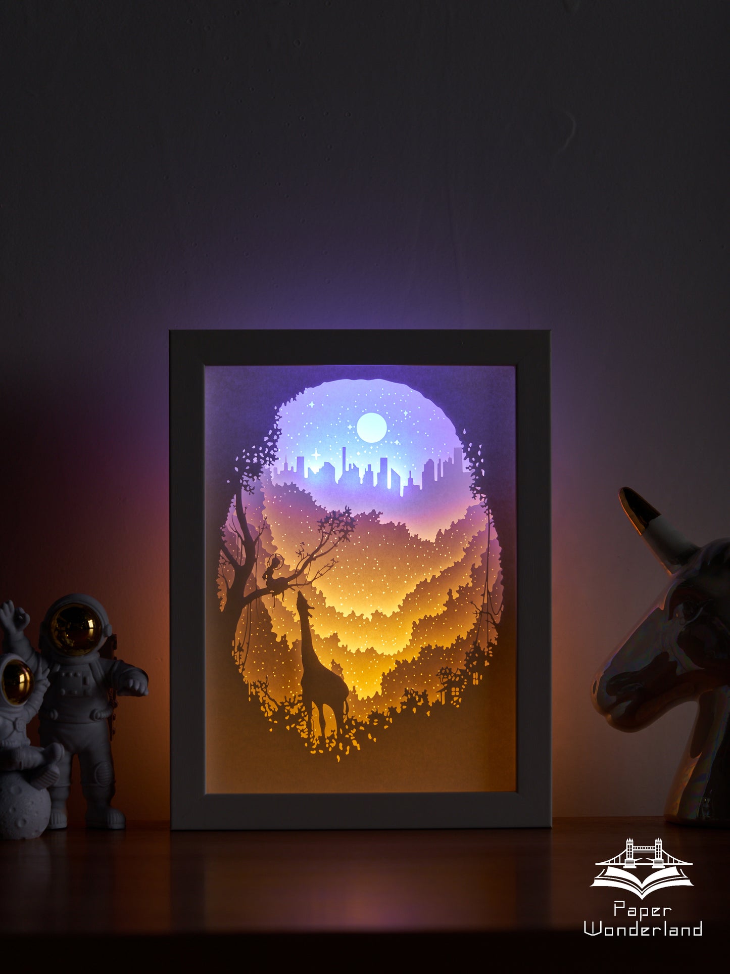 Paper Cut Light Box Paper Carving Light Box -Travel in the other world