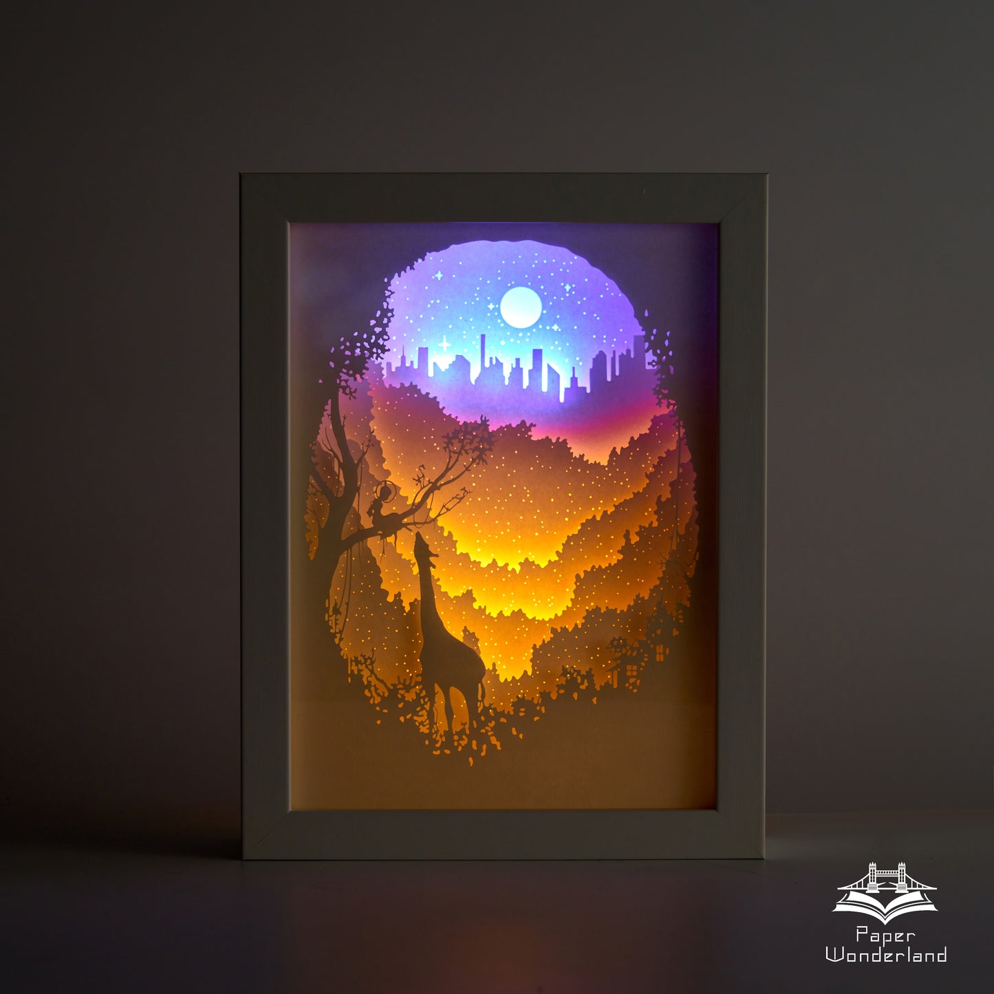 Paper Cut Light Box Paper Carving Light Box -Travel in the other world