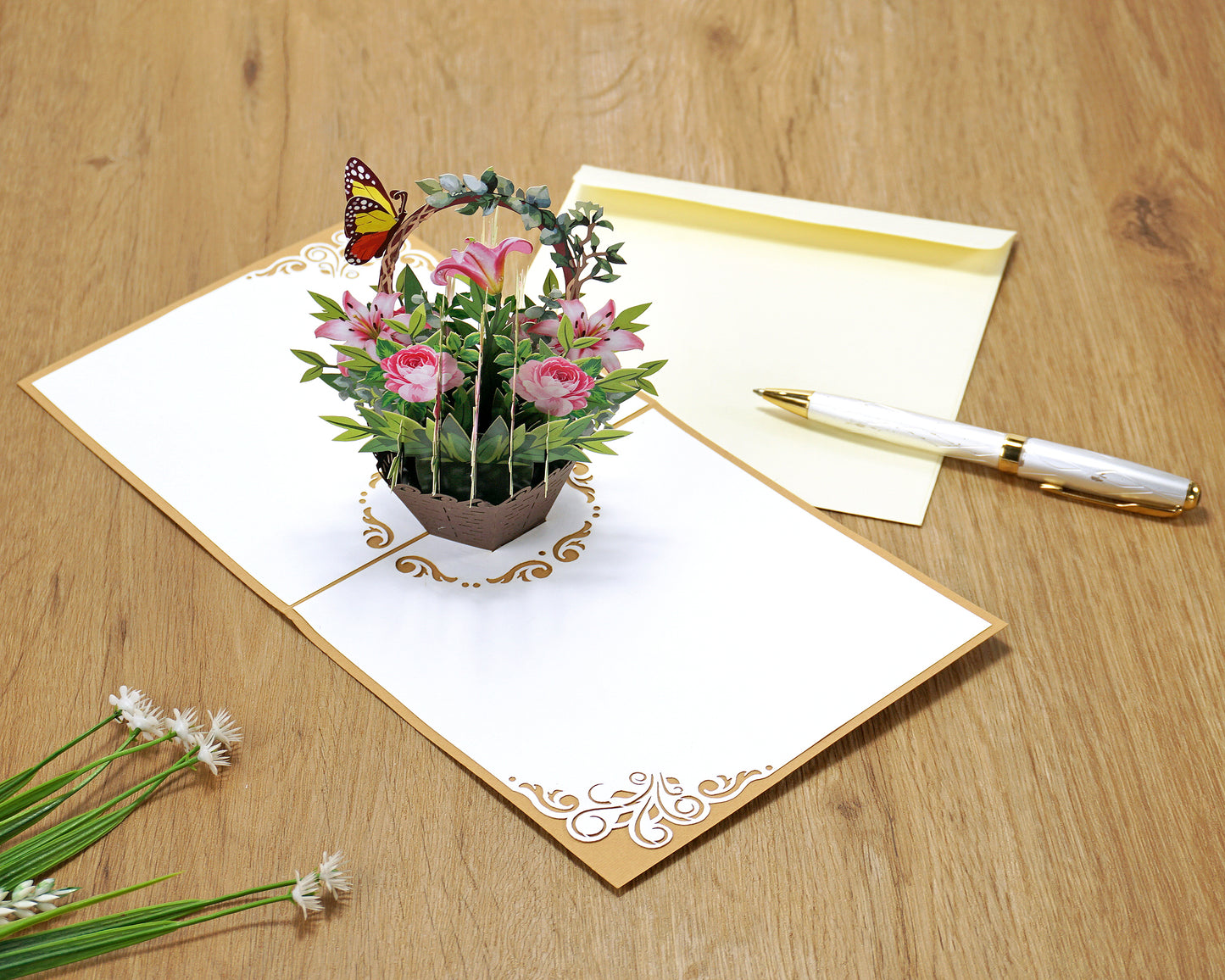 Lily Basket Pop Up Cards
