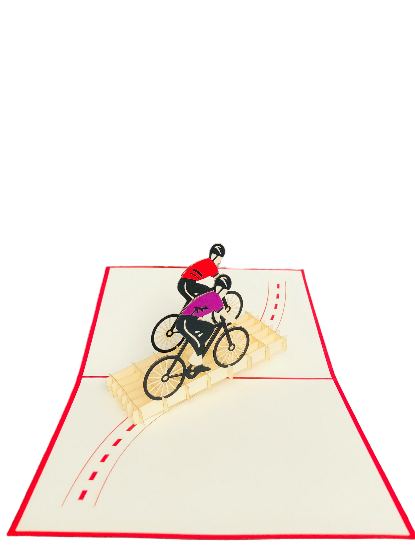 Bike Racing Athletes Pop Up Cards