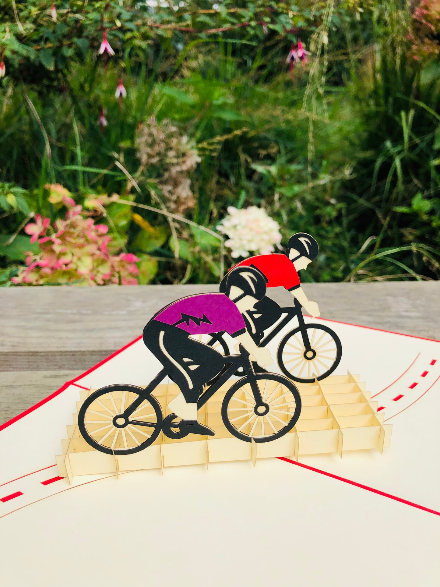 Bike Racing Athletes Pop Up Cards