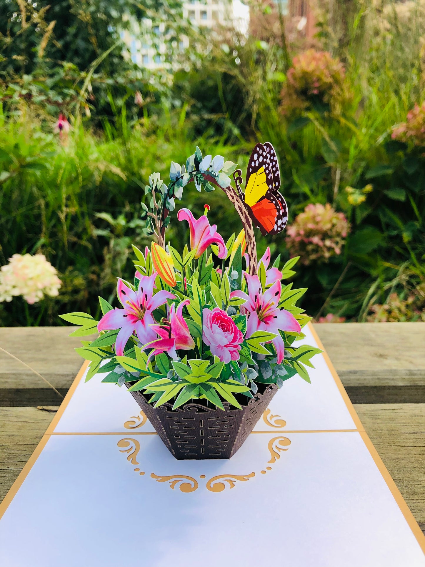 Lily Basket Pop Up Cards