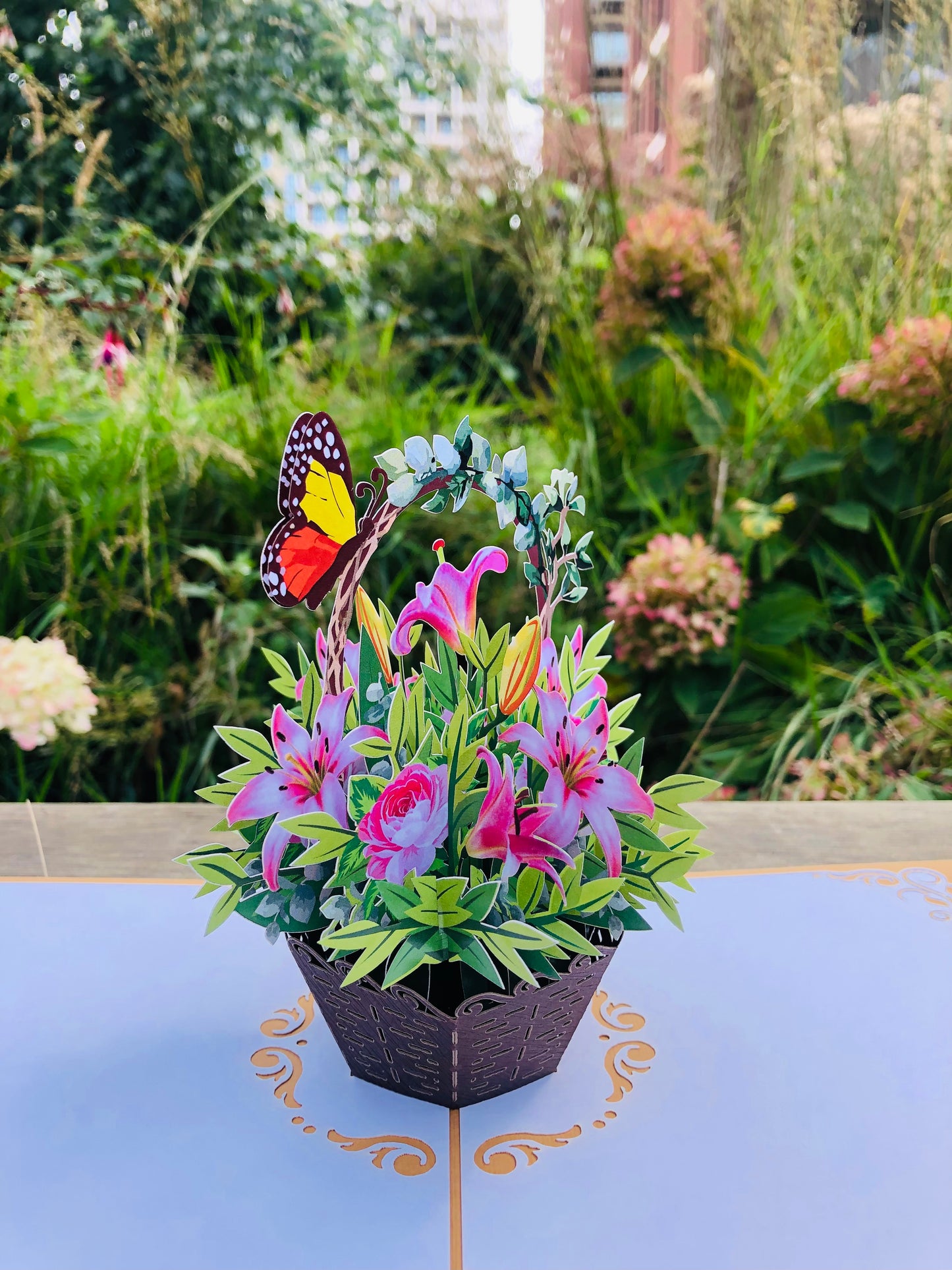 Lily Basket Pop Up Cards