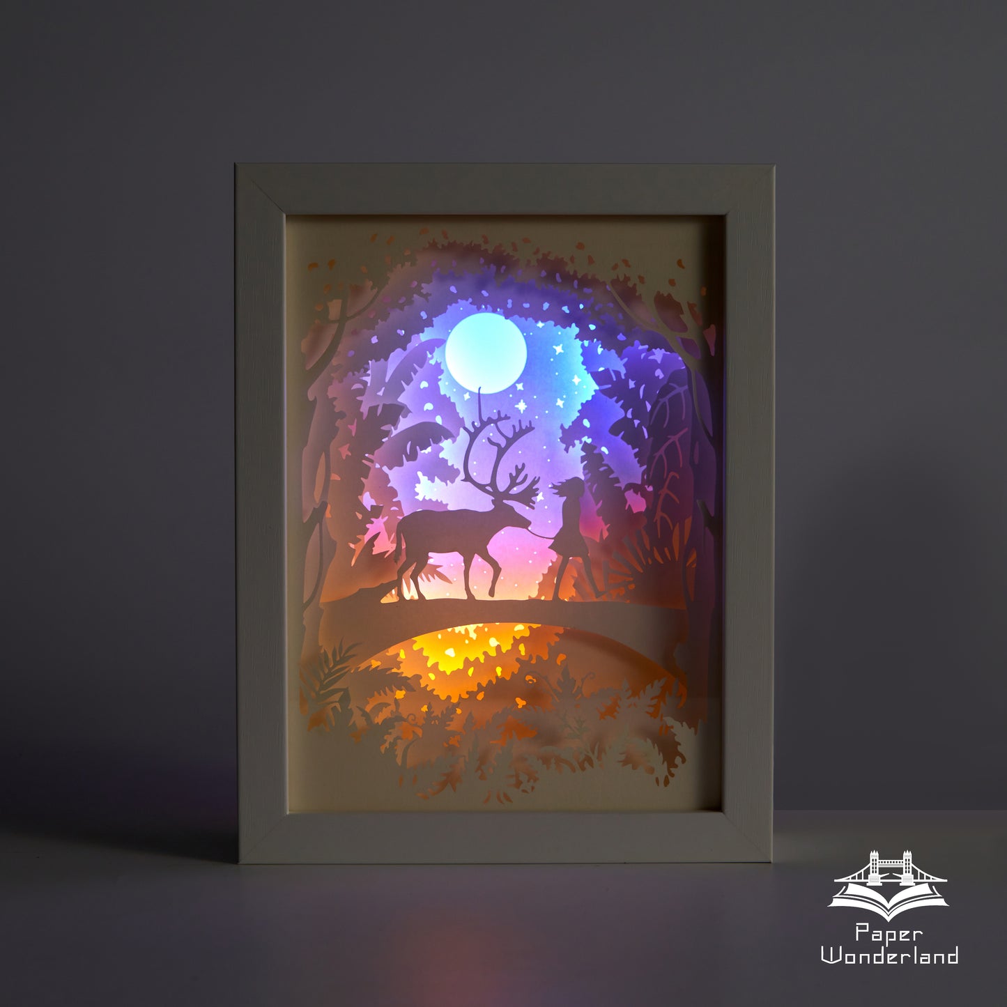 Paper Cut Light Box Paper Carving Light Box -Deer and Me