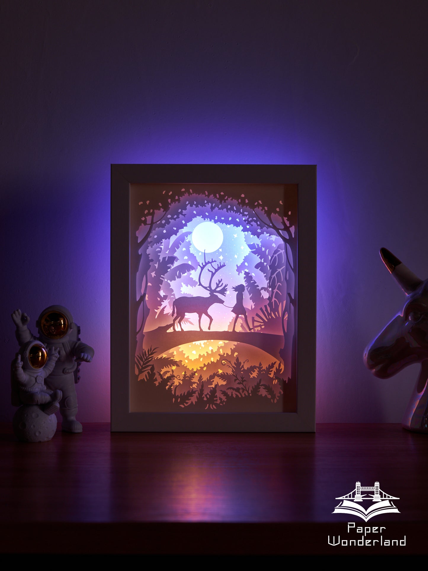 Paper Cut Light Box Paper Carving Light Box -Deer and Me