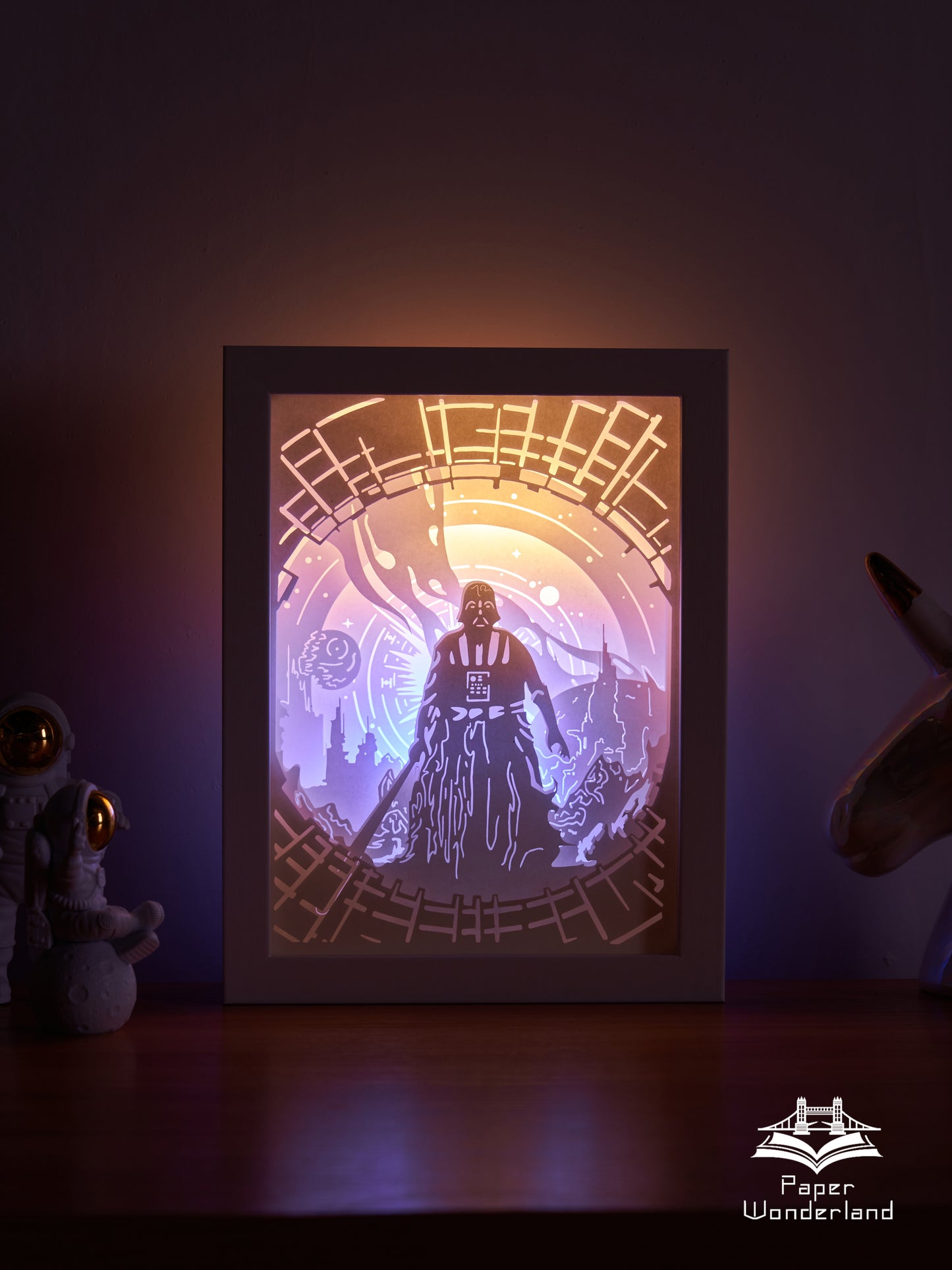 Paper Cut Light Box Paper Carving Light Box -star