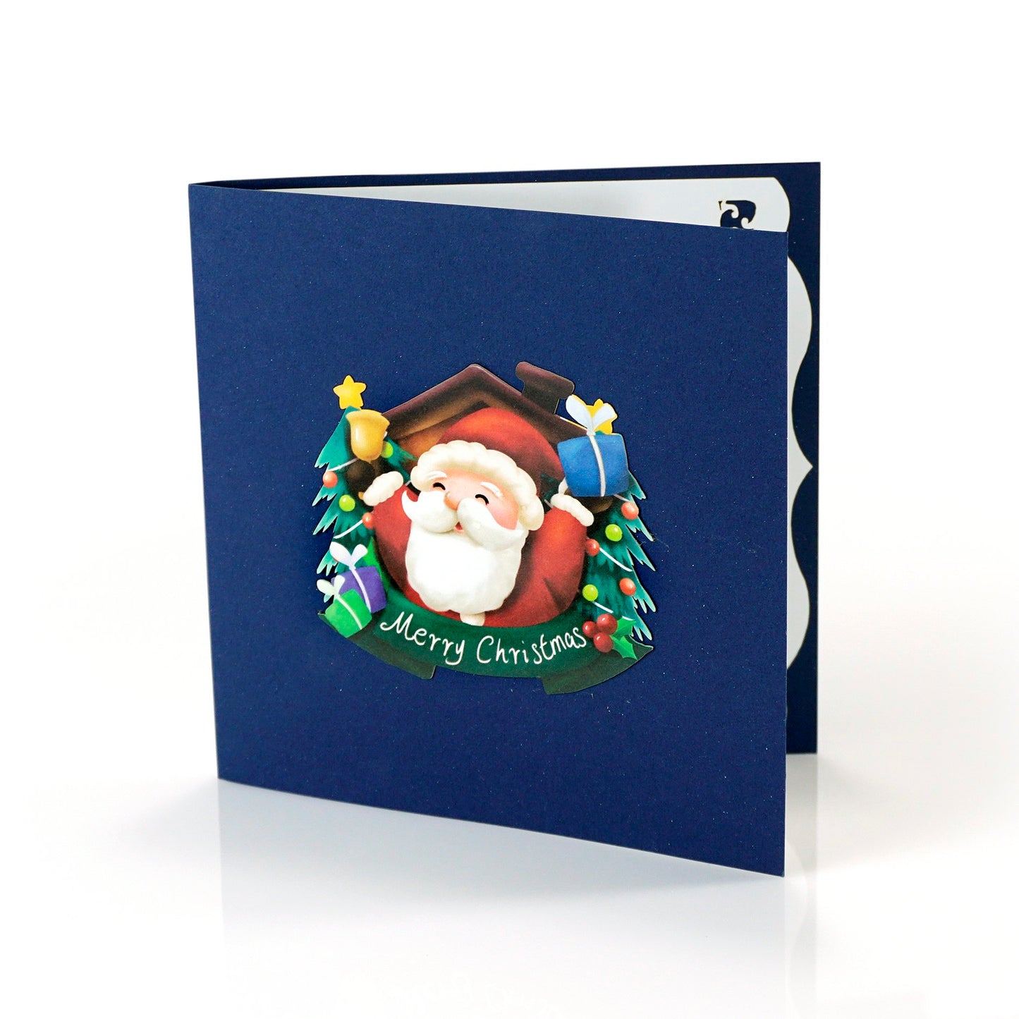 Christmas tree with Santa Claus Pop Up Cards