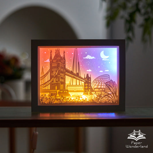Paper Cut Light Box  Paper Carving Light Box-Tower bridge