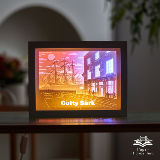 Paper Cut Light Box  Paper Carving Light Box-Cutty sark Greenwich