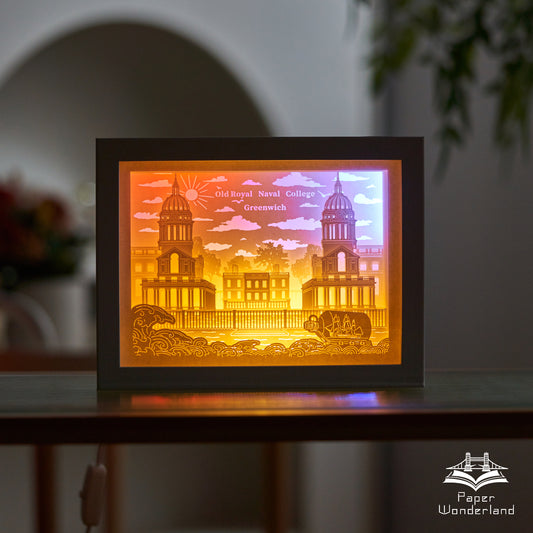 Paper Cut Light Box  Paper Carving Light Box-Old royal naval college Greenwich