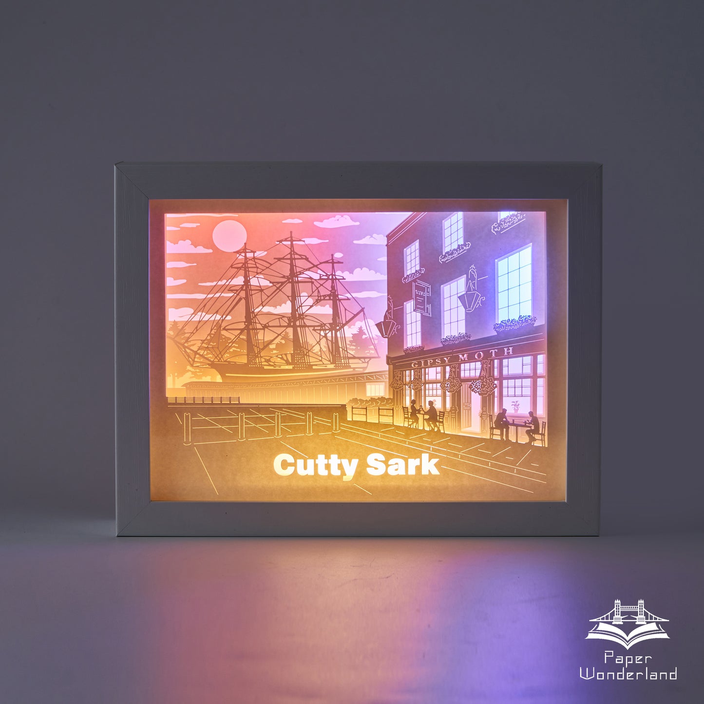 Paper Cut Light Box  Paper Carving Light Box-Cutty sark Greenwich
