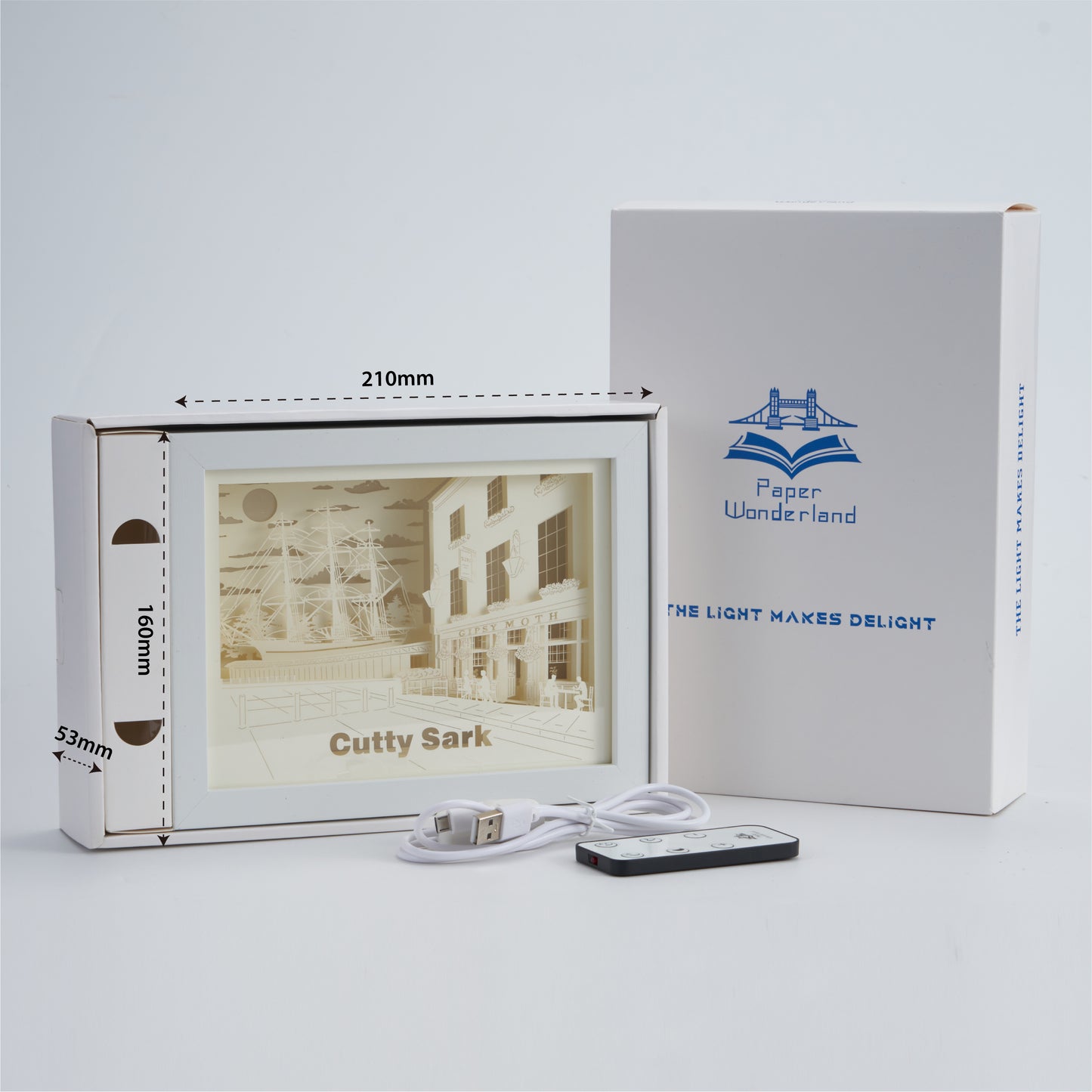 Paper Cut Light Box  Paper Carving Light Box-Cutty sark Greenwich