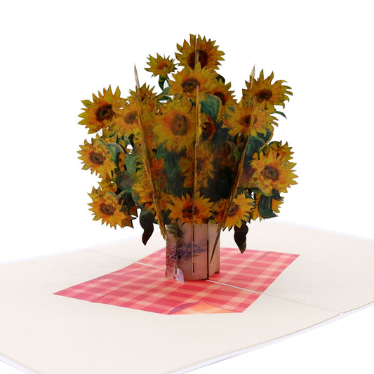 Bouquet Of Sunflowers Claude Monet Pop Up Card