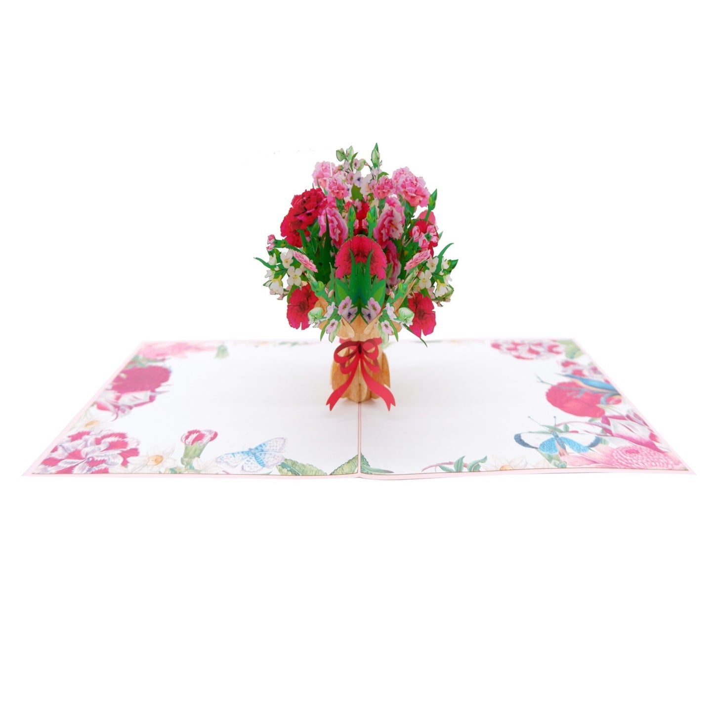 Carnation Bouquet Pop Up Card