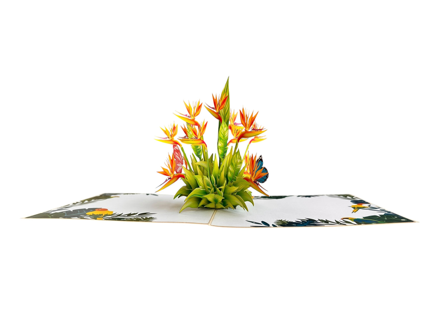 Bird Of Paradise Flowers Pop Up Card