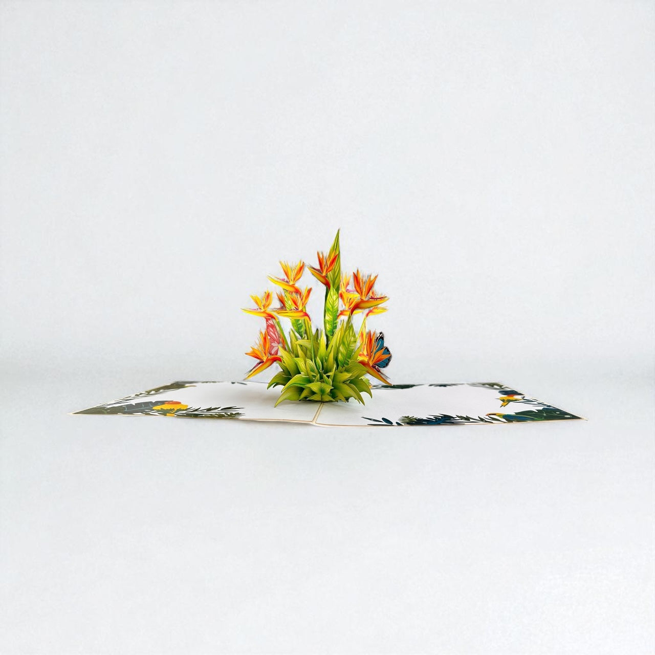 Bird Of Paradise Flowers Pop Up Card
