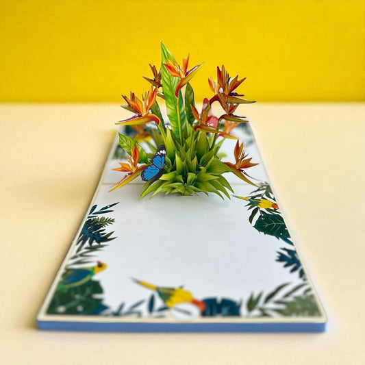Bird Of Paradise Flowers Pop Up Card