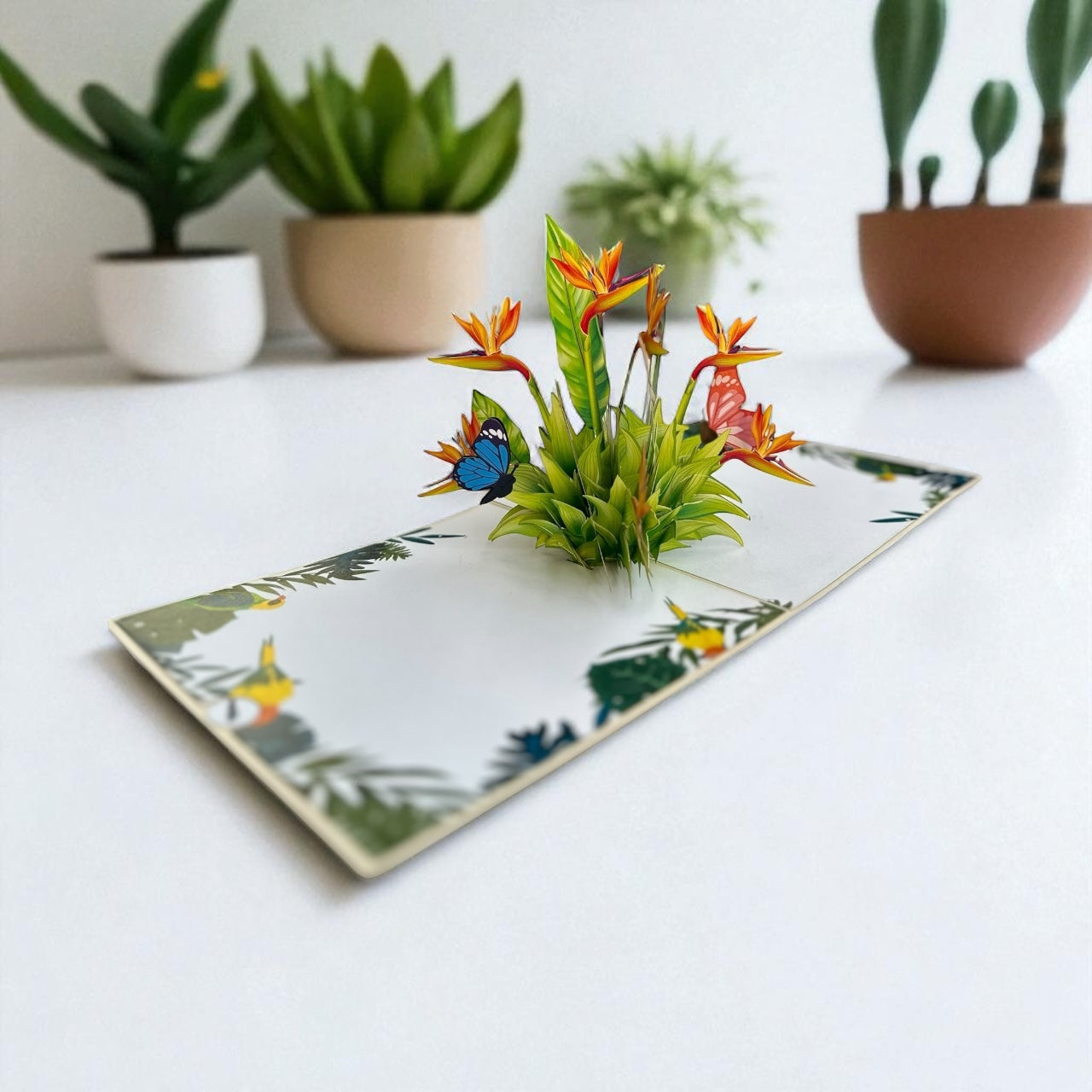 Bird Of Paradise Flowers Pop Up Card