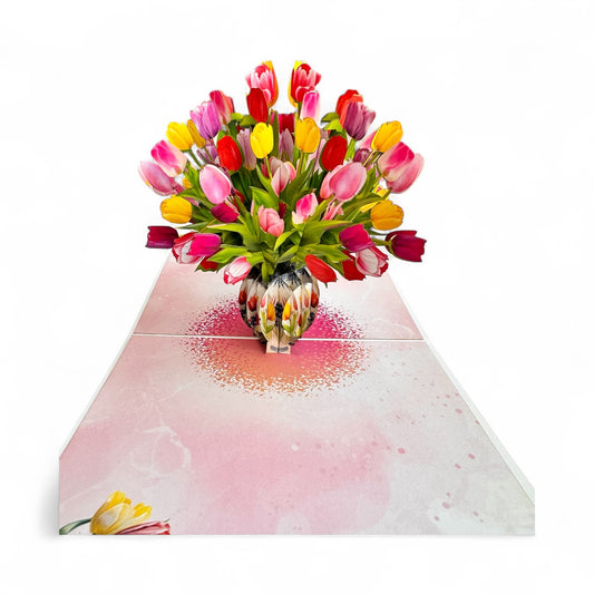 Tulips Bouquet Pop Up Card