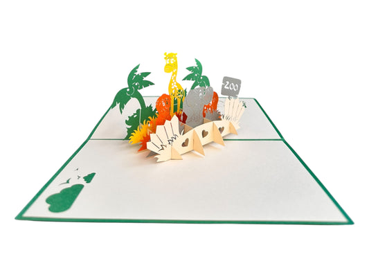 Zoo pop up card