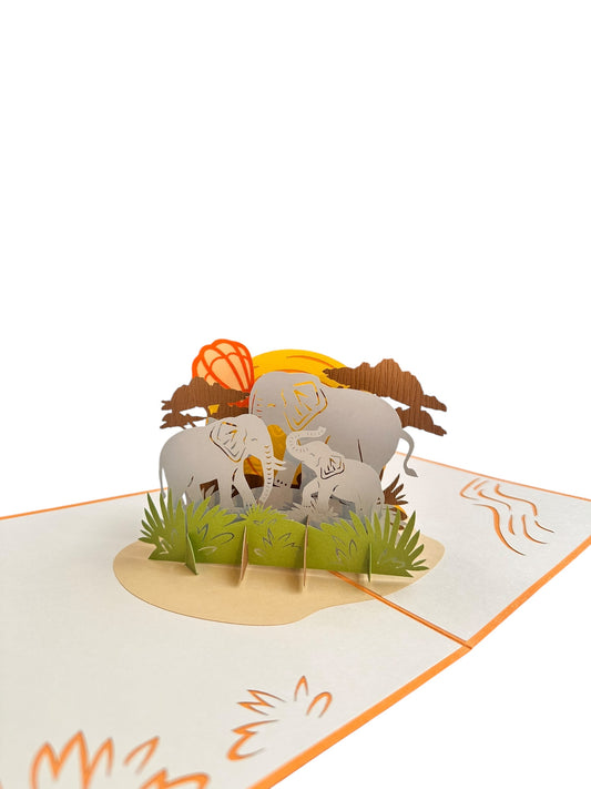 Elephant pop up card