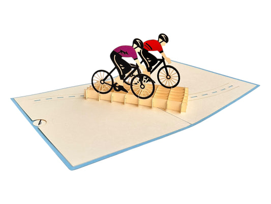 Bike racing pop up card