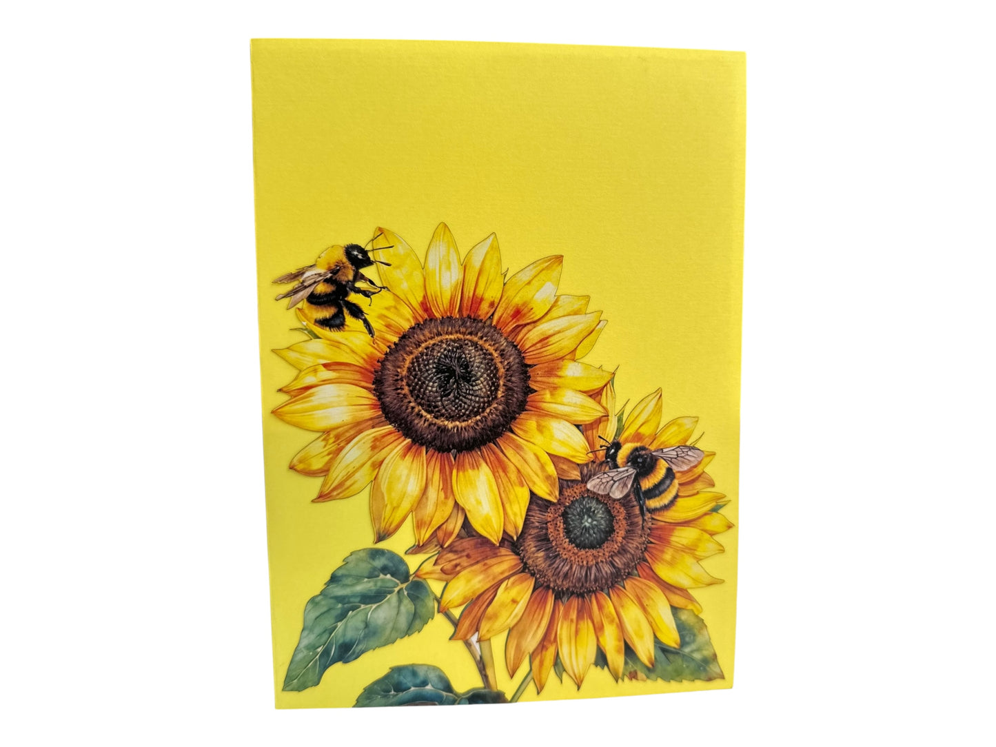Bee Sunflower Flowers Pop Up Card