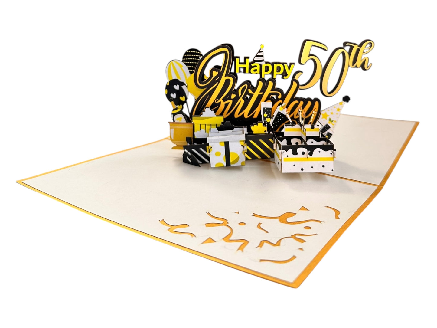 Happy 50th birthday pop up card