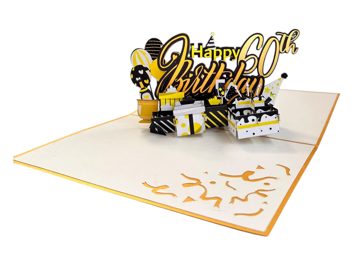 Happy 60th birthday pop up card