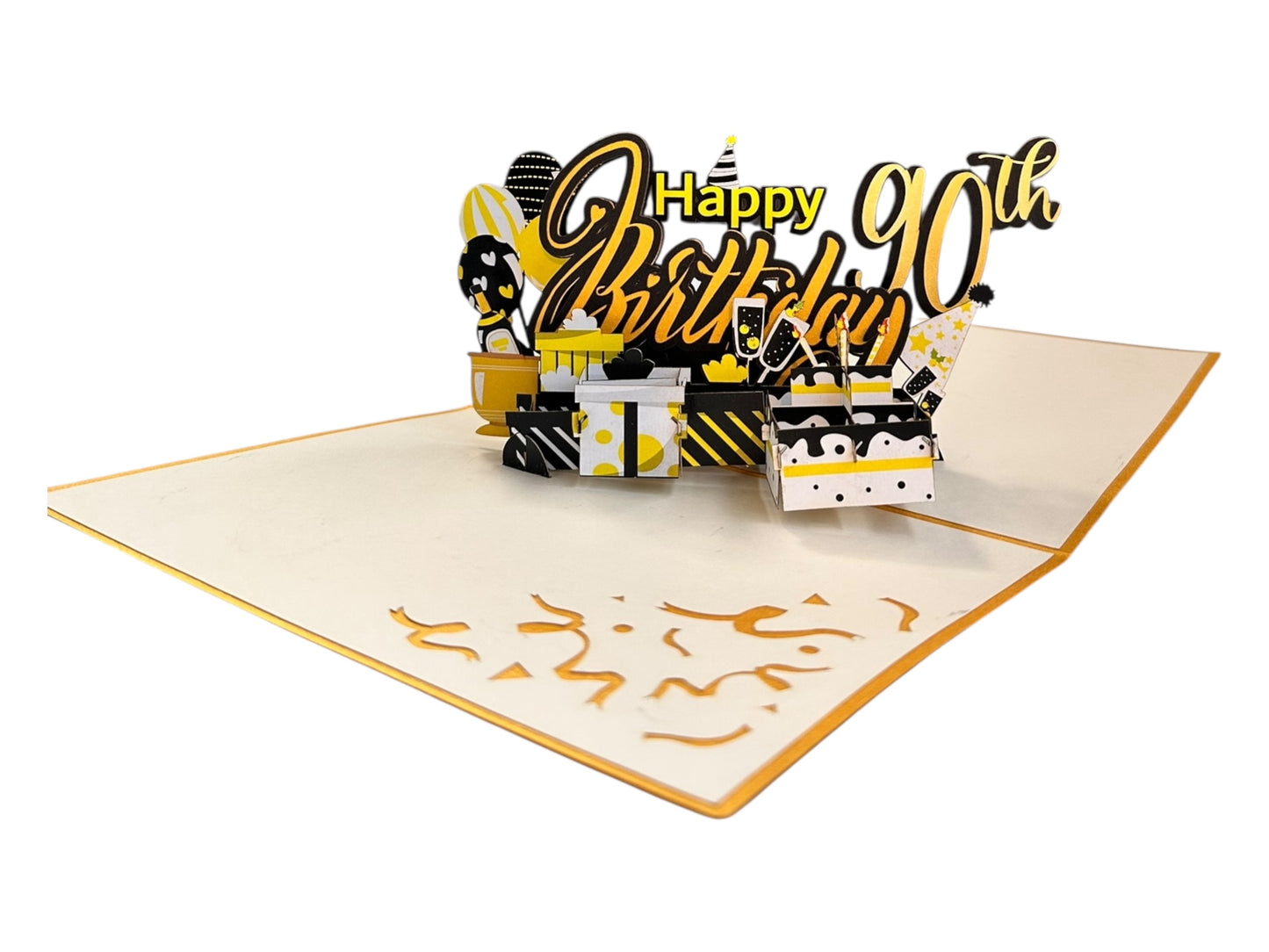 Happy 90th birthday pop up card