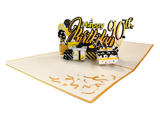 Happy 90th birthday pop up card