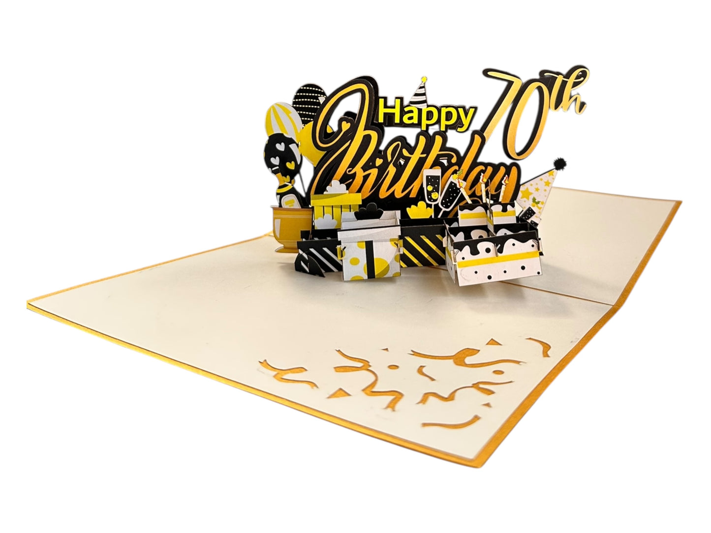 Happy 70th birthday pop up card