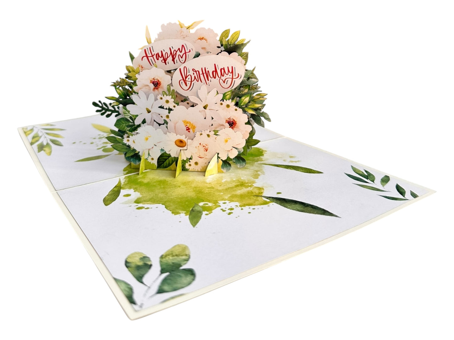 Happy birthday flower pop up card
