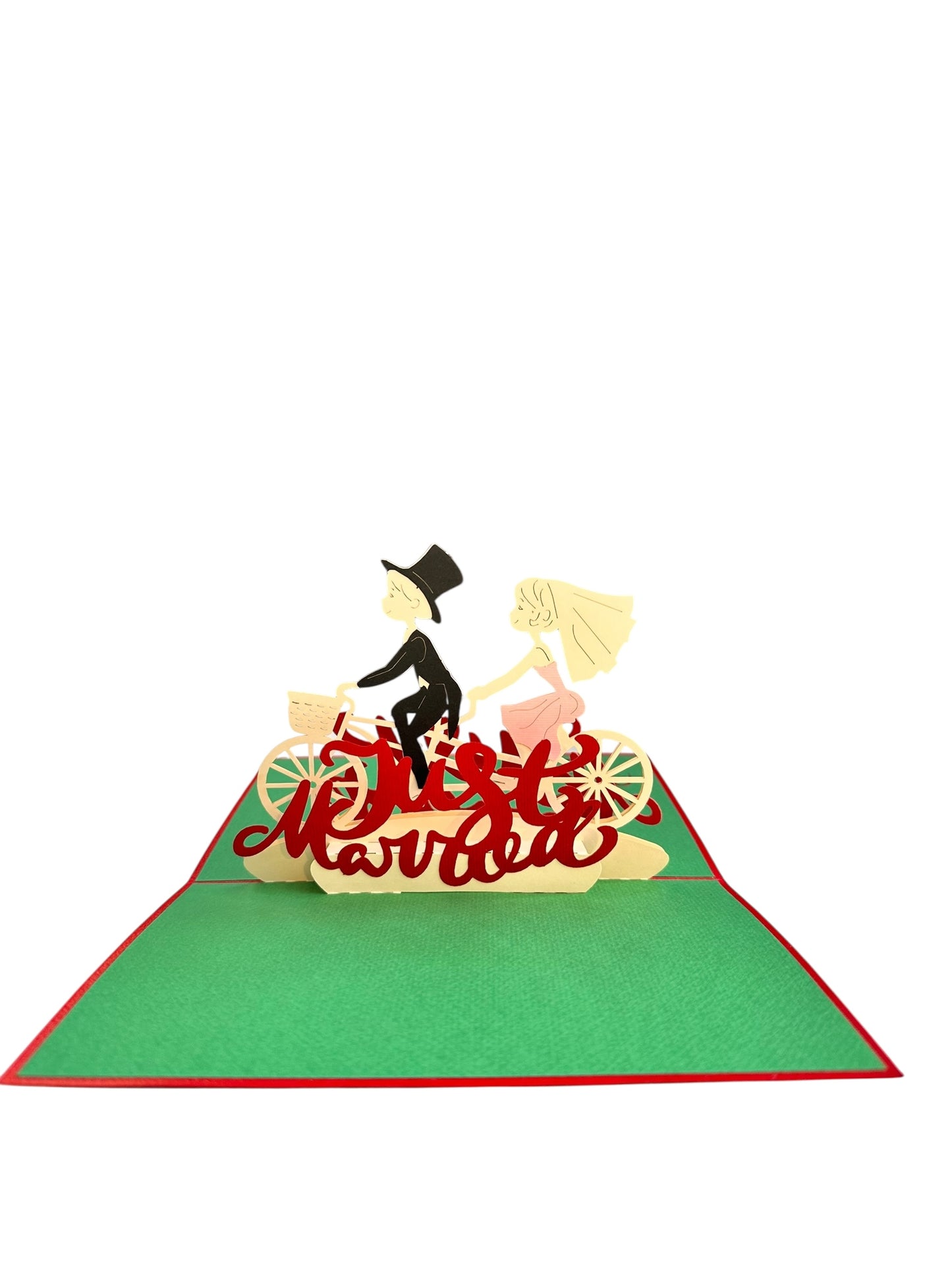 Wedding bike pop up card