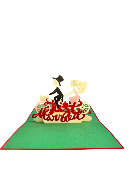 Wedding bike pop up card