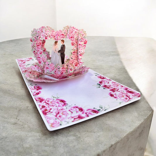 3D Wedding couples  Pop Up Card