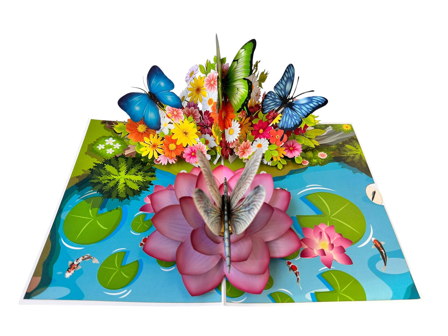 dragonfly and  butterfly  Pop Up Card