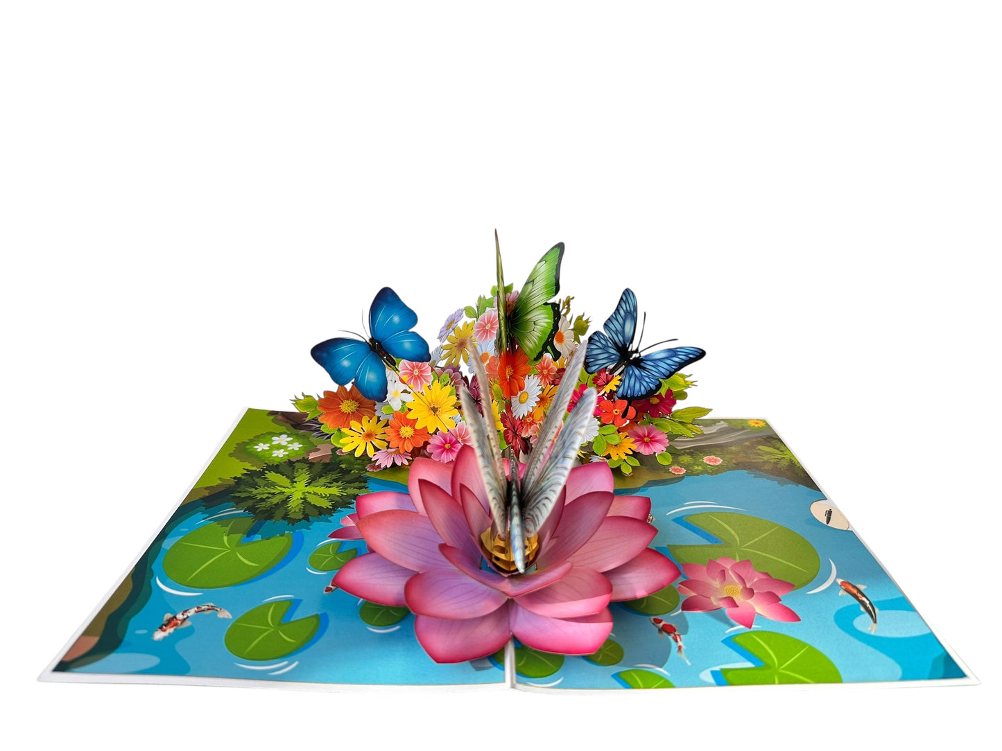 dragonfly and  butterfly  Pop Up Card