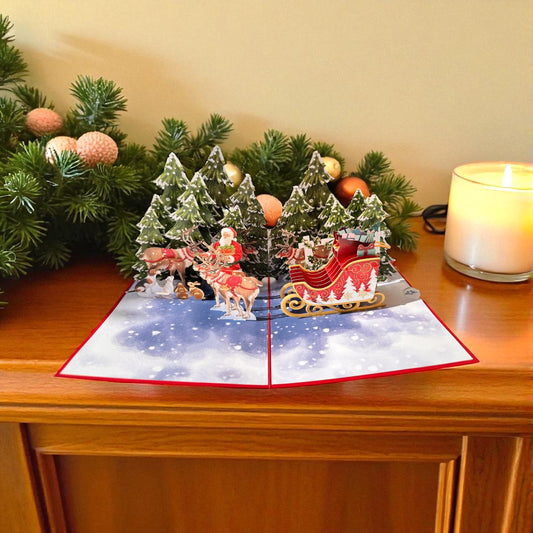 Santa Christmas Pop Up Card
