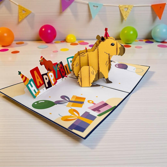 Capybara  Birthday  Pop-Up Card