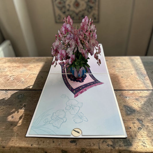 Orchid Harmony Pop Up Card