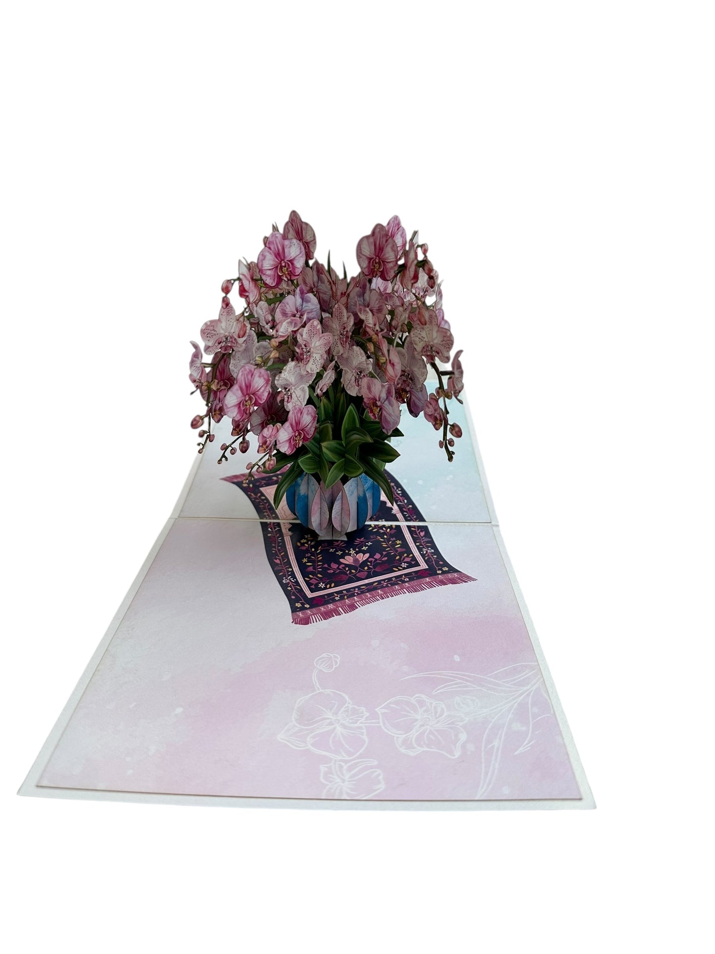 Orchid Harmony Pop Up Card
