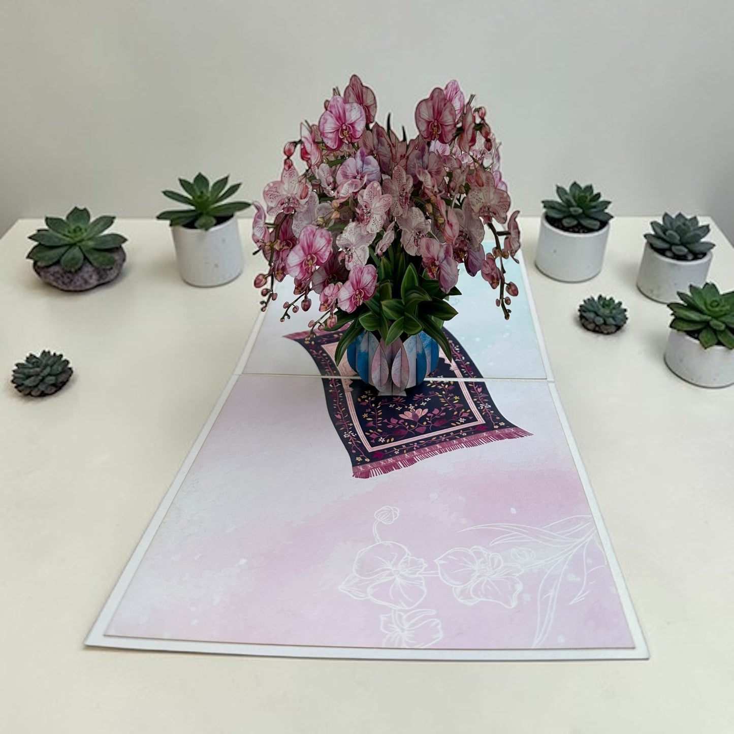 Orchid Harmony Pop Up Card