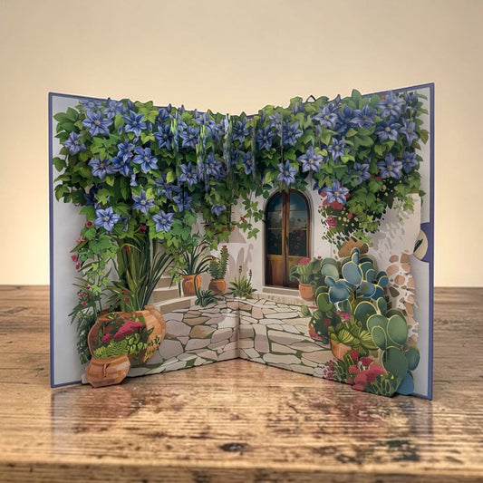 Clematis Garden Pop Up Card