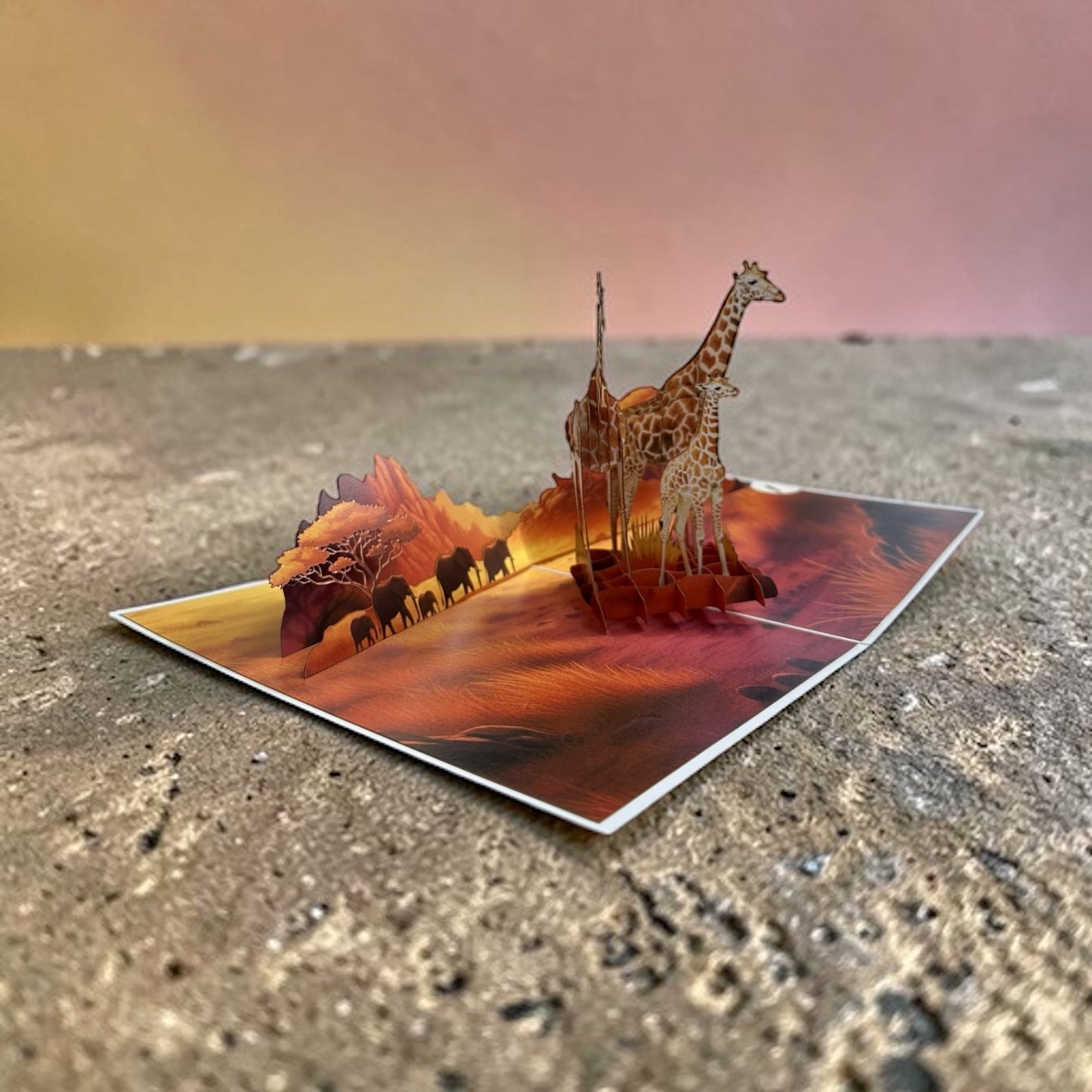 Giraffe Pop Up Card