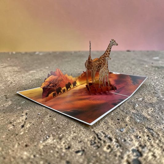 Giraffe Pop Up Card