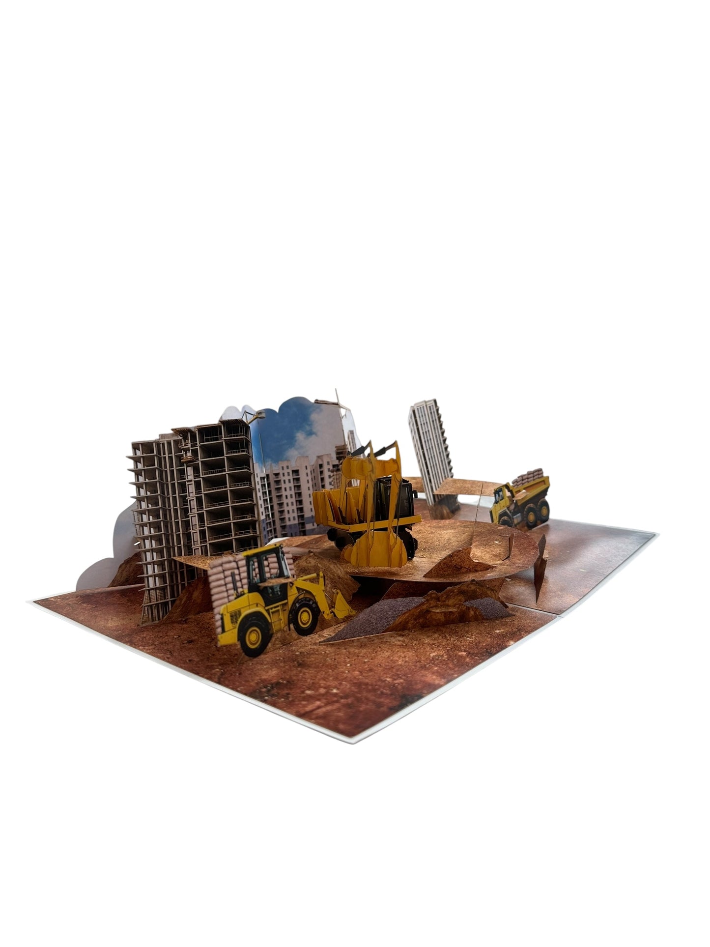Excavator Pop Up Card