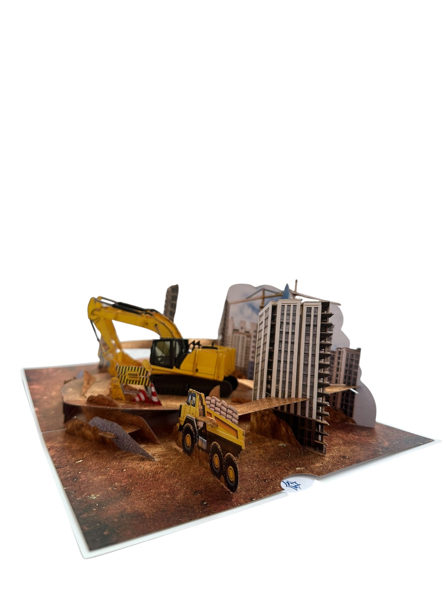 Excavator Pop Up Card