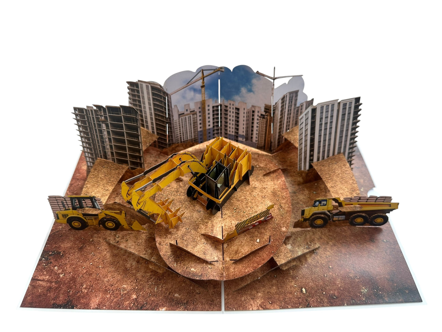 Excavator Pop Up Card